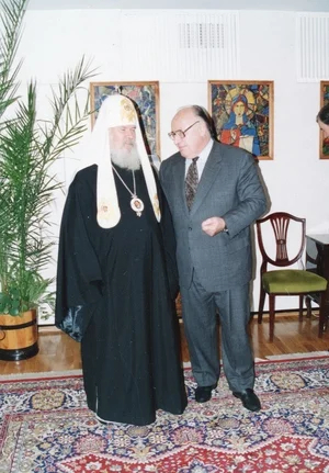 Ciosek and the Russian Orthodox Patriarch Aleksy II 